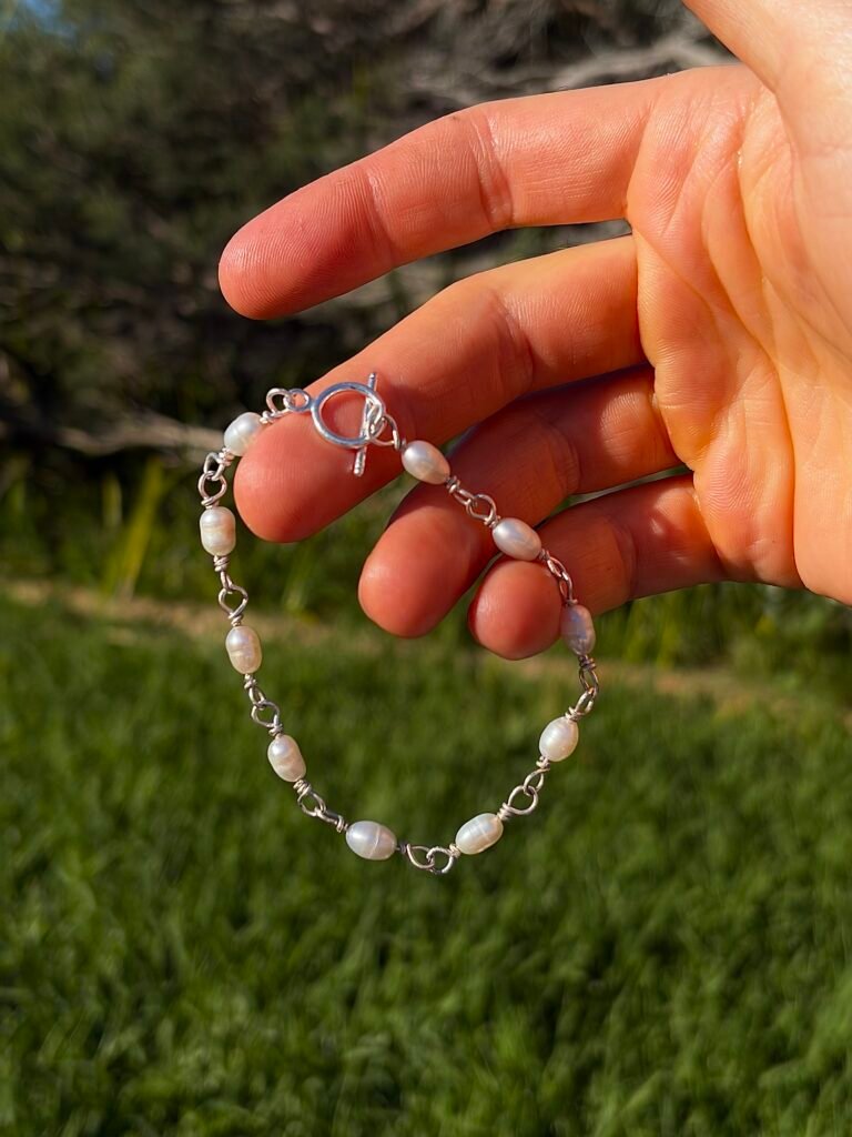 handmade pear bracelet